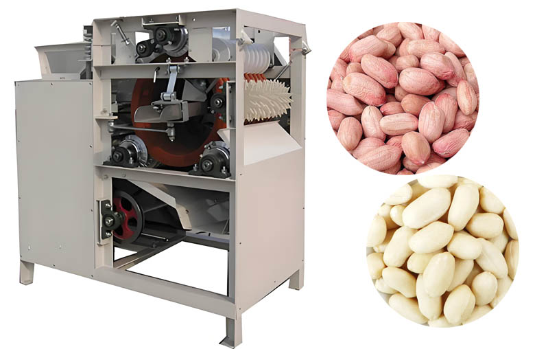 Wet type peanut peeling machine