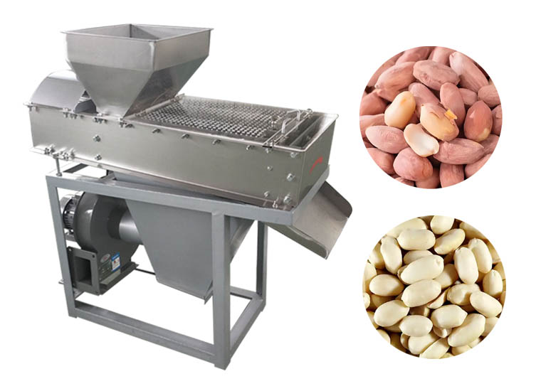 Dry peanut peeling machine